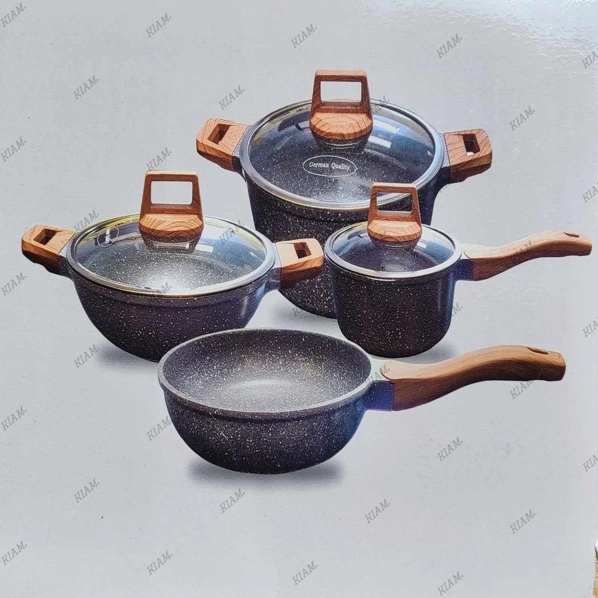 Kiam 7 Pcs Die-Casting Aluminum Cookware Set (INDUCTION)