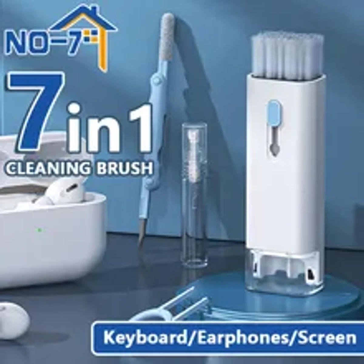 7-in-1 Cleaning Kit for Keyboard Earphone Screen Cleaner Brush