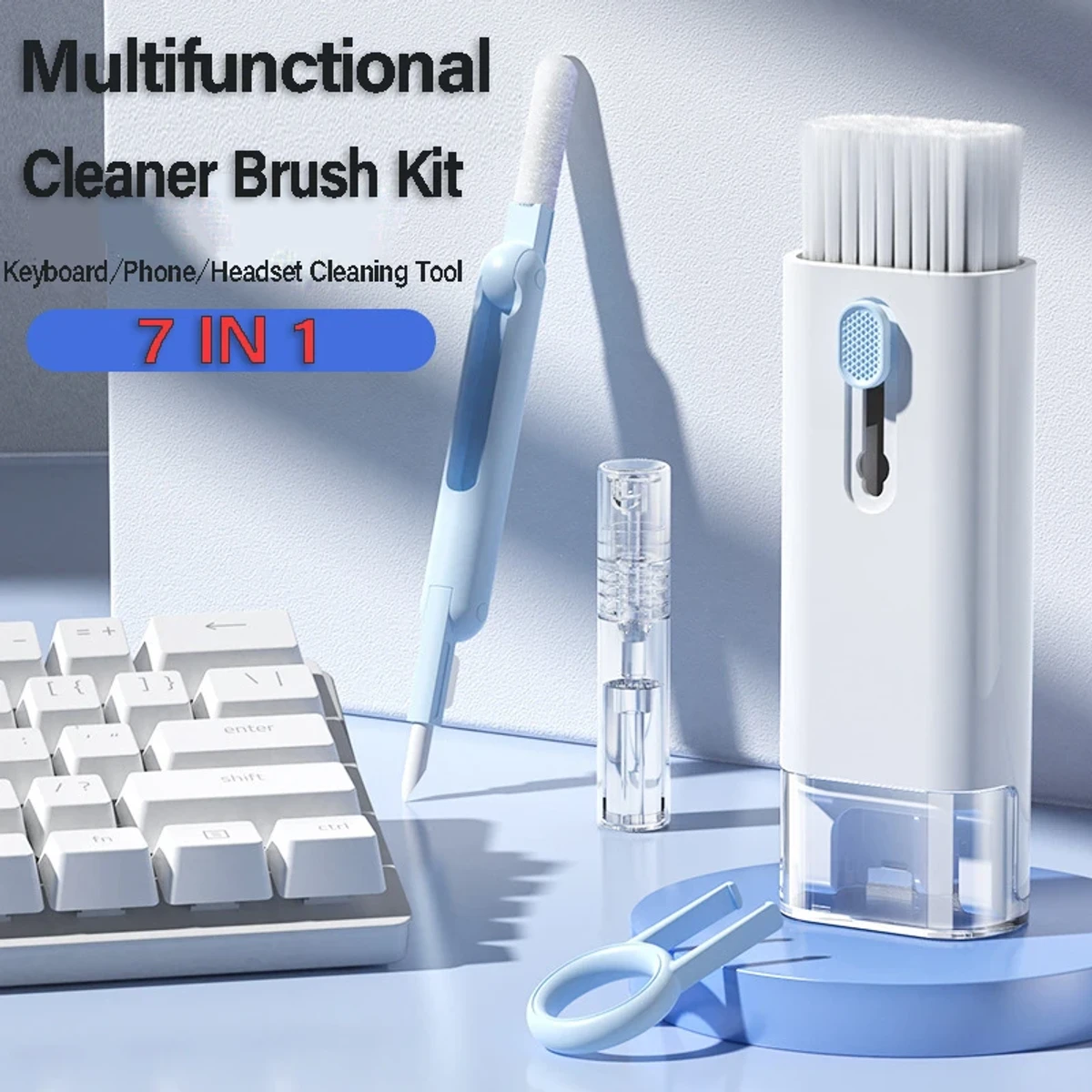 7-in-1 Cleaning Kit for Keyboard Earphone Screen Cleaner Brush