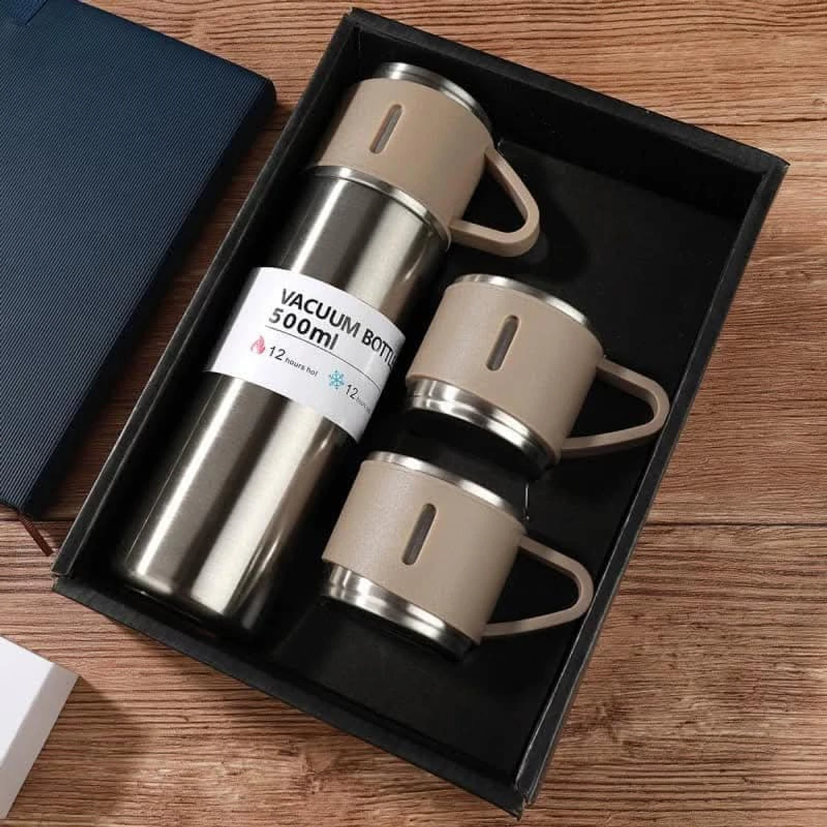 VACUUM INSULATED THERMAL FLASK {Silver}