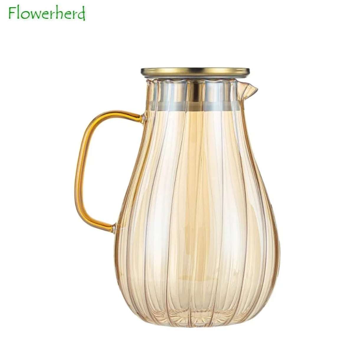 1.8L High Borosilicate Glass Cold Kettle Glass Cup Vertical Stripes Water Bottle Boil Water Jug Beverages Juice Pitcher Tea Pots