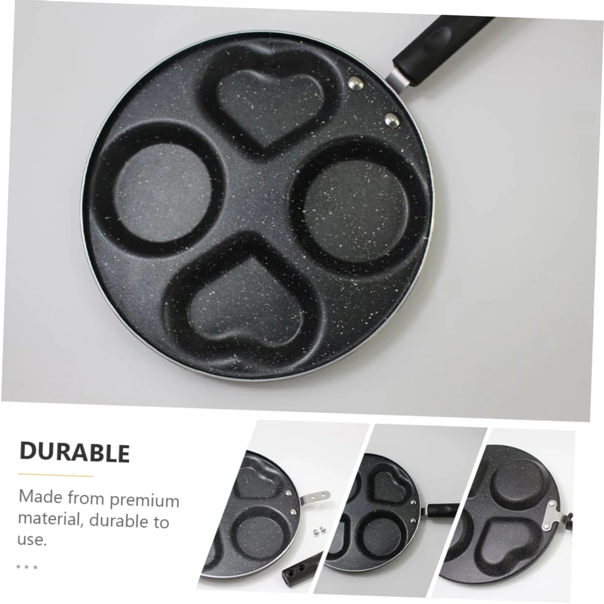 Heart-Shaped Nonstick Four-Hole Frying Pan Omelet Saucepan No Oil-smoke Breakfast Egg Pancake Maker Grill Pan CookwareIndustry-specific attributes