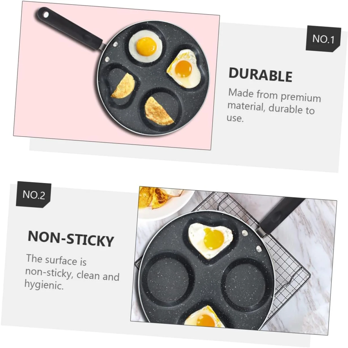 Heart-Shaped Nonstick Four-Hole Frying Pan Omelet Saucepan No Oil-smoke Breakfast Egg Pancake Maker Grill Pan CookwareIndustry-specific attributes