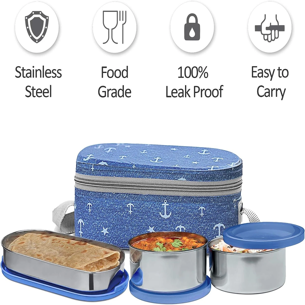 Milton Corporate Lunch 3 Stainless Steel Lunch Box