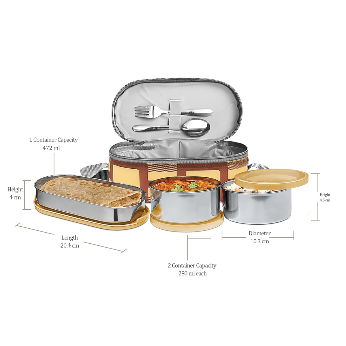 Milton Corporate Lunch 3 Stainless Steel Lunch Box