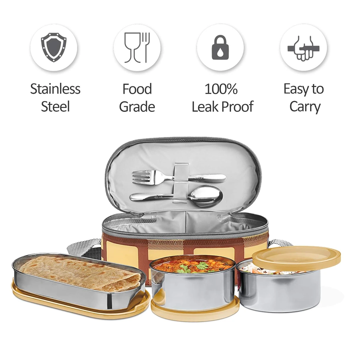 Milton Corporate Lunch 3 Stainless Steel Lunch Box