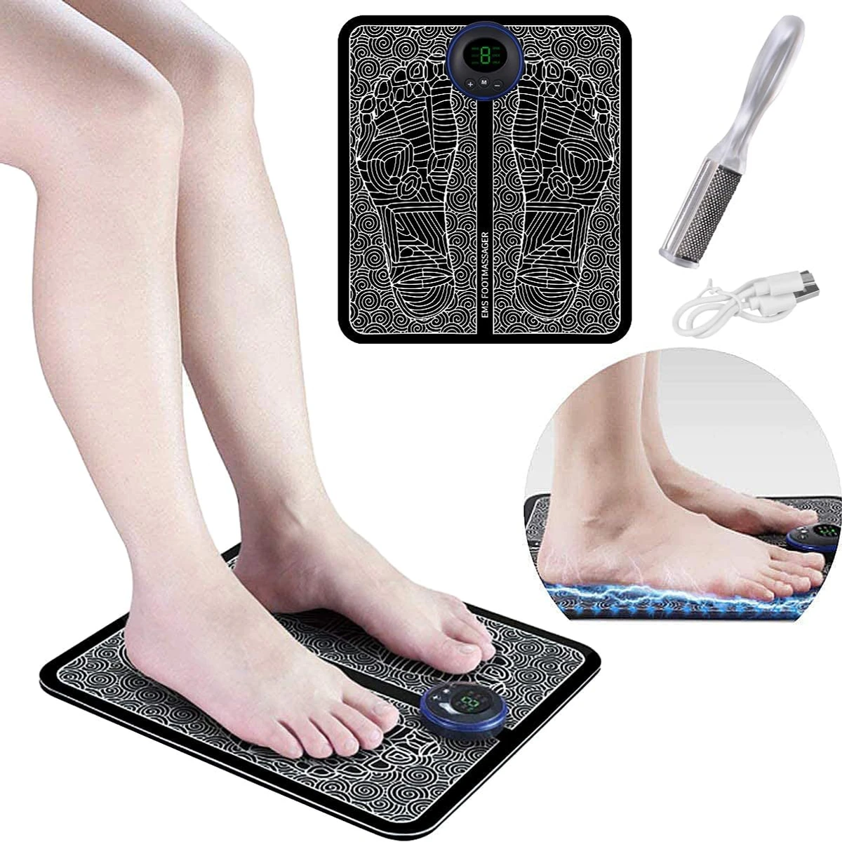 EMS Foot Massager,Folding Portable Feet Massage Machine