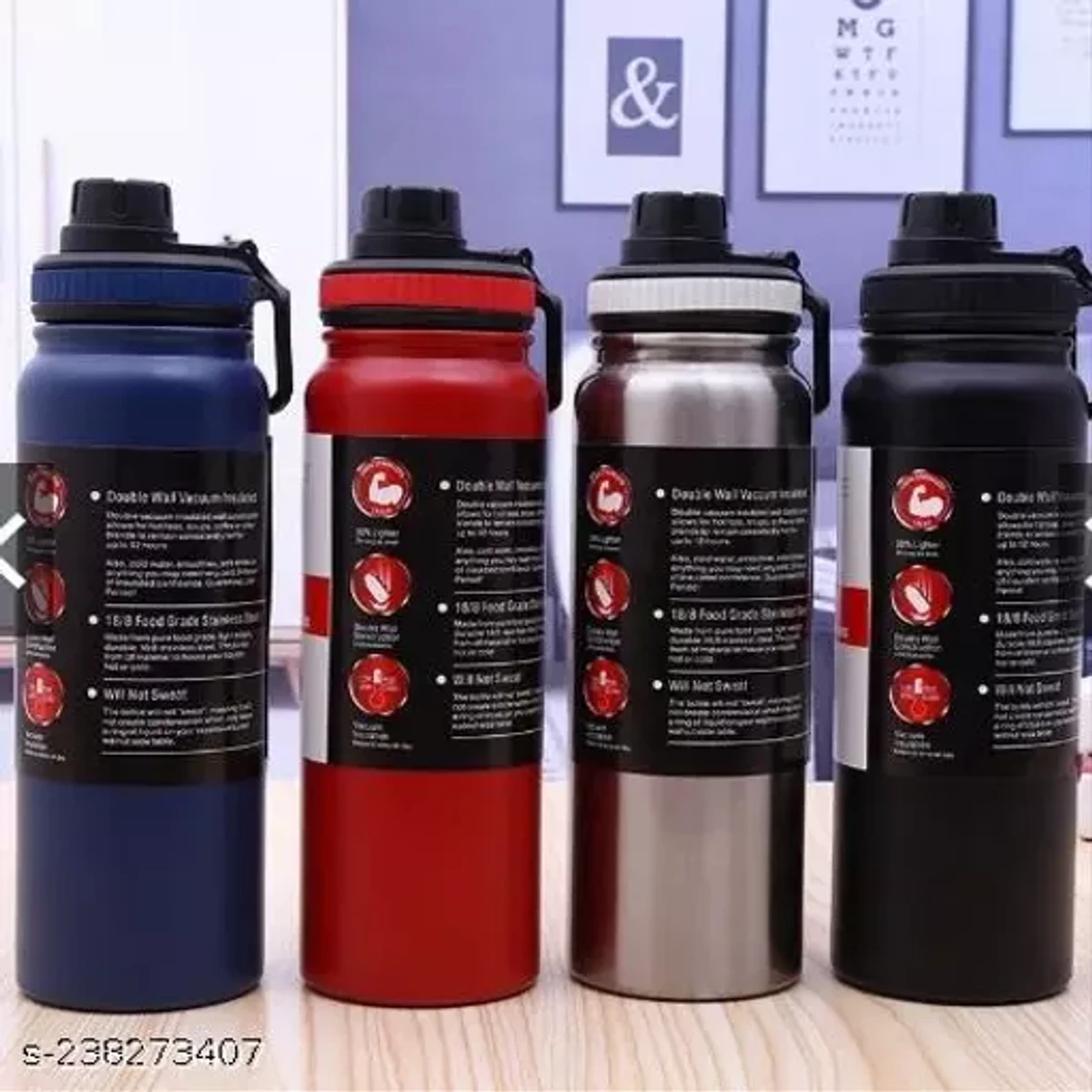 800Ml Double Wall Vacuum Insulated 304 Stainless Steel Sport Water Bottle - Stay Hydrated With 800Ml Double Wall Vacuum Insulated Sport Water Bottle