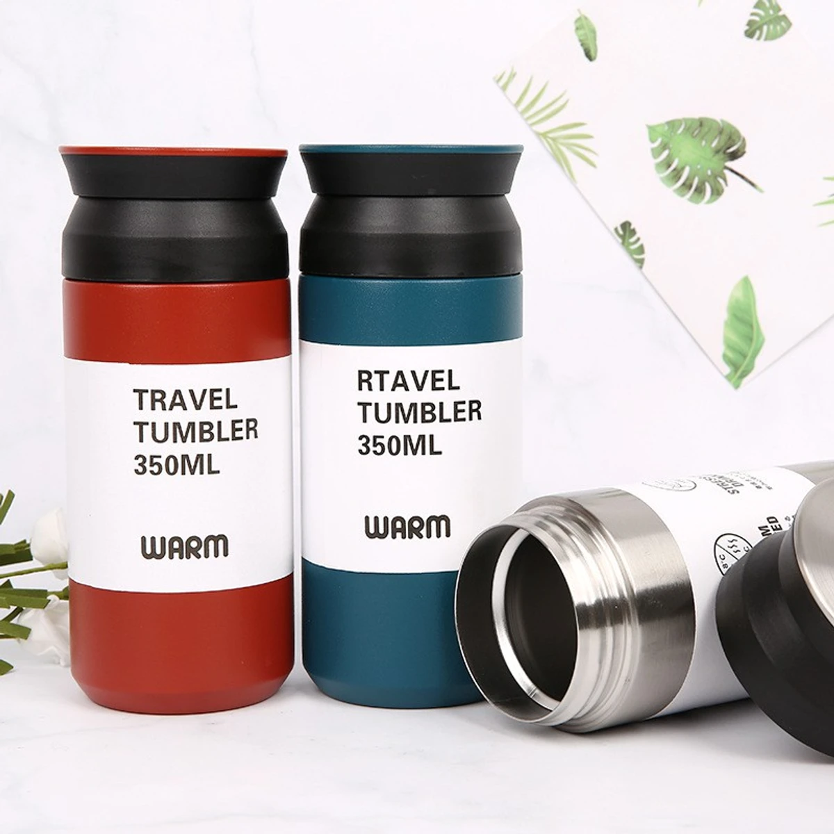 Premium Quality Vacuum Hot and Cool 500ml 304 Stainless steel Insulated Coffee Mug Double Wall Travel Thermo Drinking Vacuum water Bottle/Cup with Lid - Water Bottle - Water Bottle