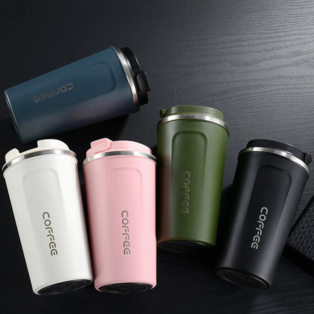 Stainless Steel Coffee Cup Thermos Mug Leak-Proof Thermos Travel Thermal Vacuum Flask Insulated Cup Water Bottle 510ML