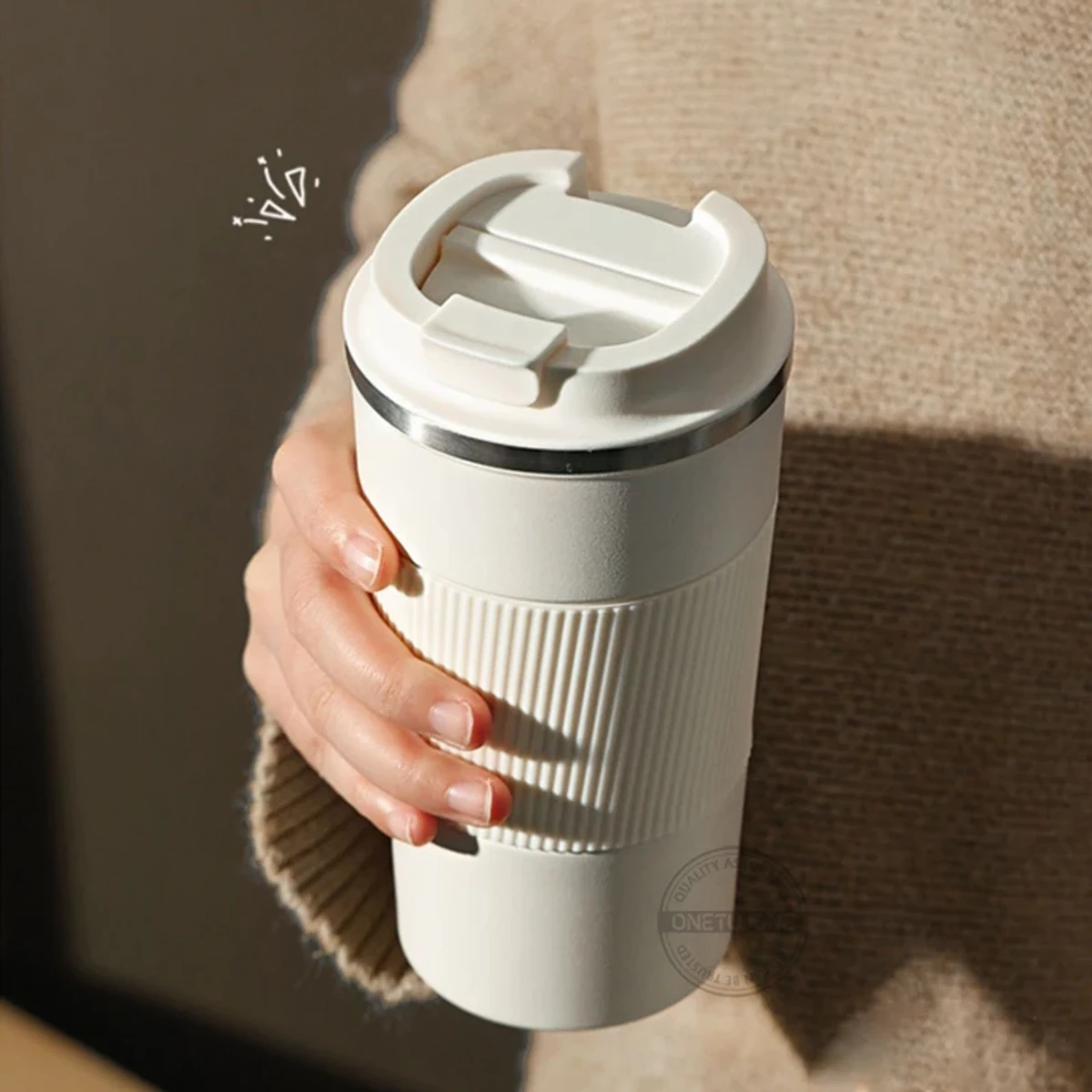 Stainless Steel Coffee Cup Thermos Mug Leak-Proof Thermos Travel Thermal Vacuum Flask Insulated Cup Water Bottle 510ML