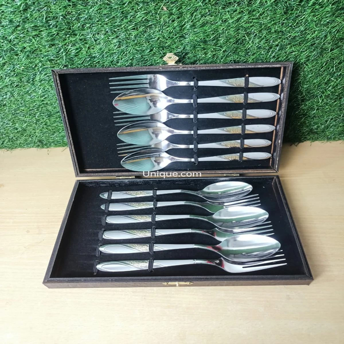 Wooden Box Gift Box Cutlery Sets Stainless Steel 12 pcs