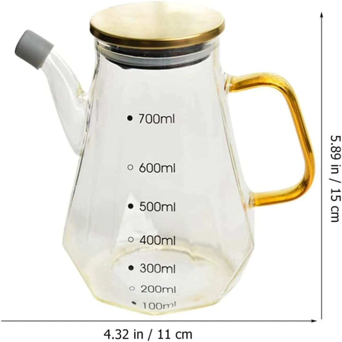 700ml Oil and Vinegar Dispenser Cruet Liquid Container for BBQ Salad Syrup Kitchen Baking Roasting Olives