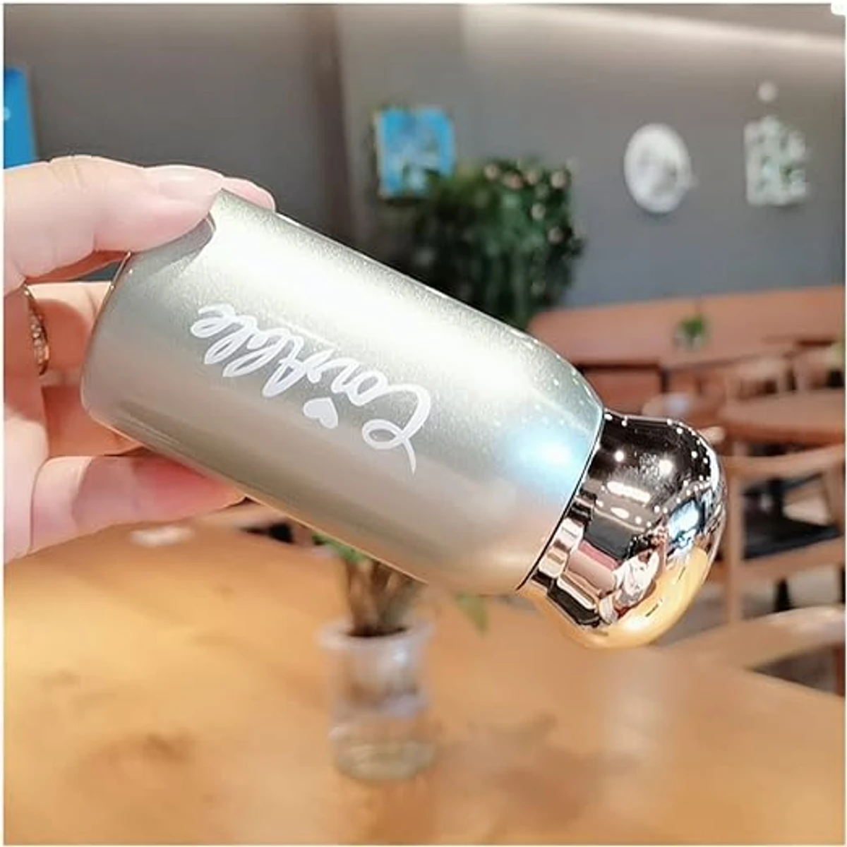 260ml Pocket Stainless Steel Vacuum Flask Thermos Coffee Mug Water Bottle For Girls Tumbler Portable Tea Coffee Thermal Cup