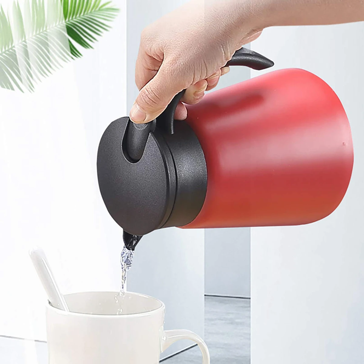 Thermal Flask Container Stainless Steel Vacuum Flask Insulated Hot Cold Drink Water Pot Coffee Tea Milk Jug Thermal Pitcher for Home and Office