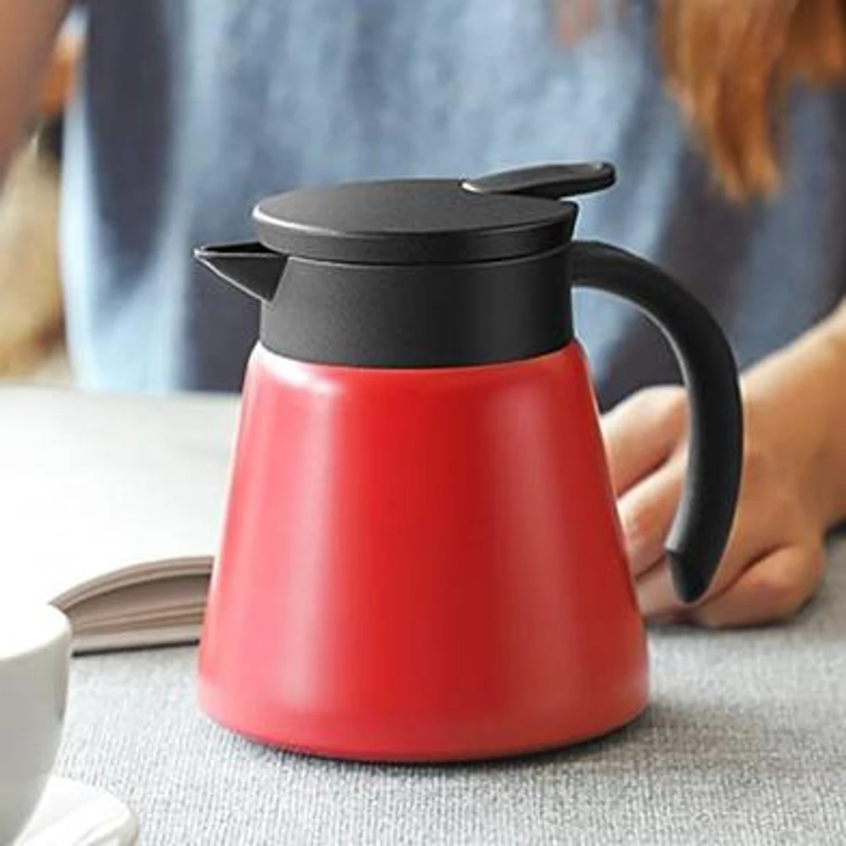 Thermal Flask Container Stainless Steel Vacuum Flask Insulated Hot Cold Drink Water Pot Coffee Tea Milk Jug Thermal Pitcher for Home and Office