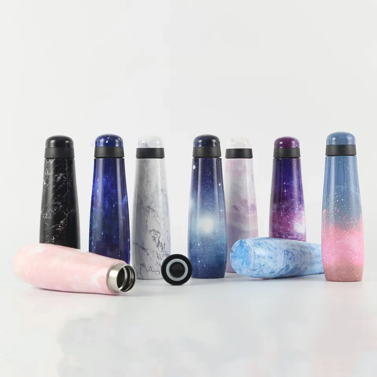 Seaygift high quality marble starry sky design double wall vacuum insulated water bottle stainless steel thermos flask bottle