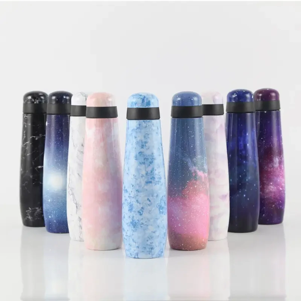 Seaygift high quality marble starry sky design double wall vacuum insulated water bottle stainless steel thermos flask bottle