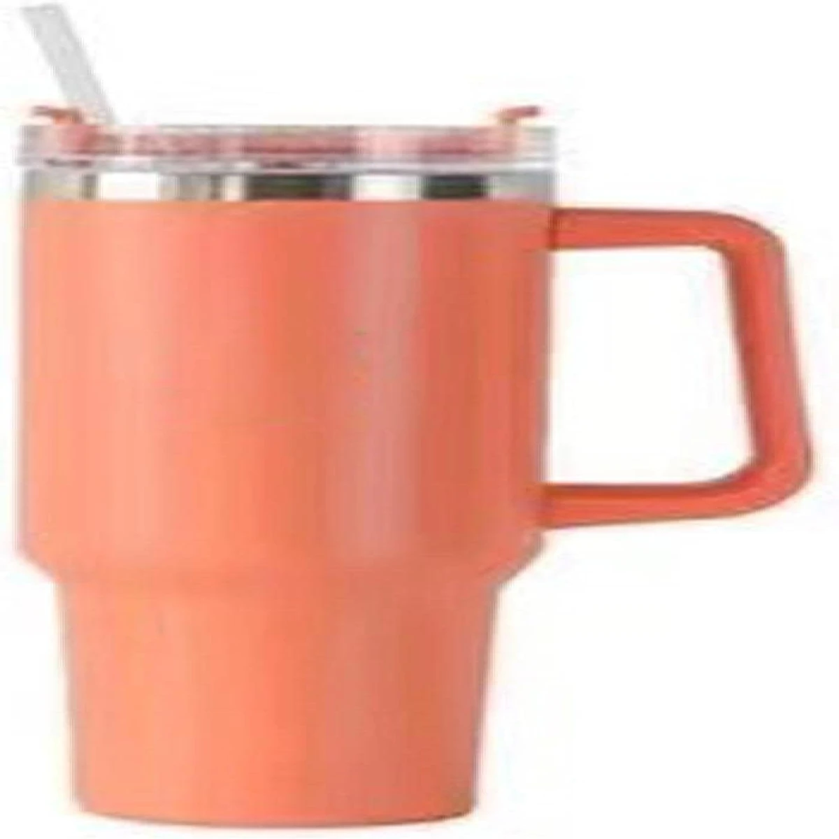 New Handle Car Cup 304 Stainless Steel Straw Ice Bomber Cup Car Portable Thermos Cup