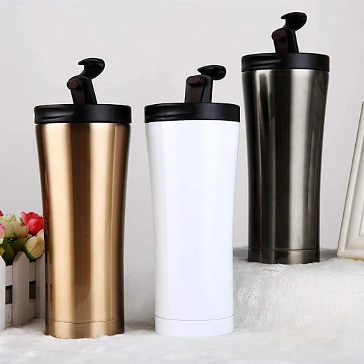 TASKHOUSE Travel Mug Insulated Coffee Cup with Leakproof Lid