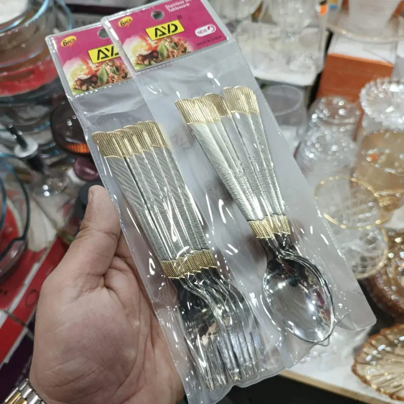 Luxury Stainless Steel 12 pcs Spoon & Fork Set
