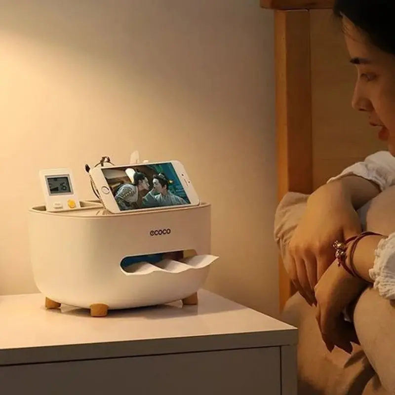 Ecoco Multifunctional Tissue Box Organizer.