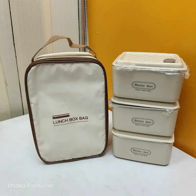 Tiffin Carrier with Insulated Carrying Bag