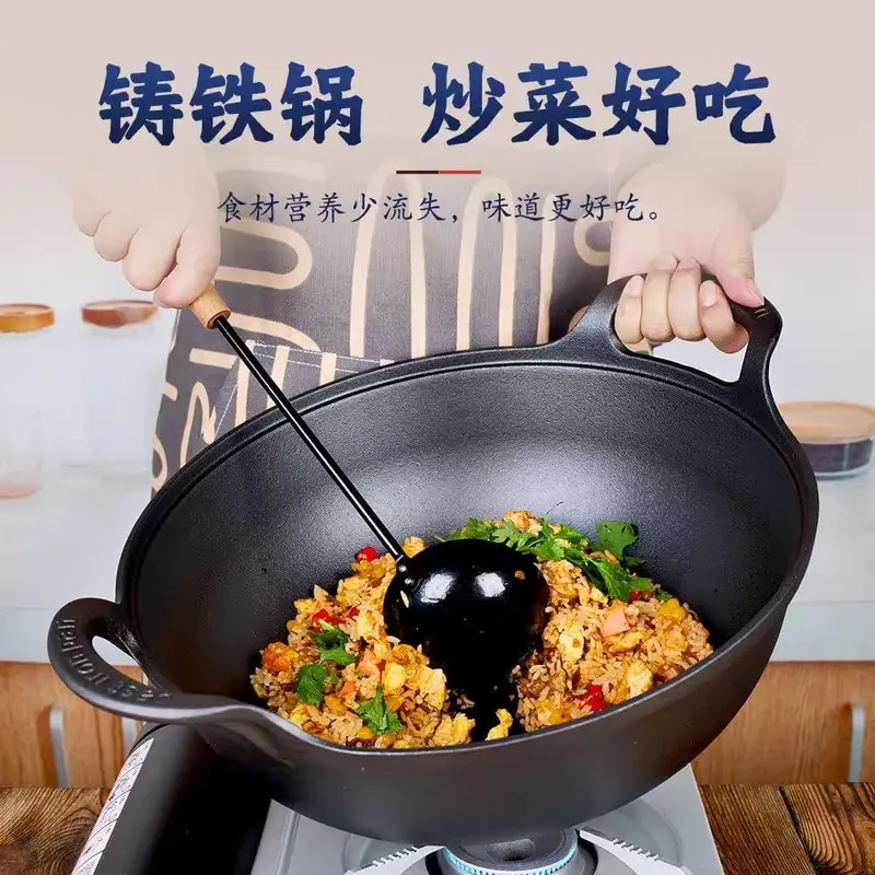 Cast Iron Double-Handle Pot / Cast Iron Casserole / Multi-Purpose Cast Iron Pan