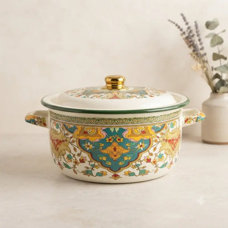 Enamel Casserole Cookware With Lid