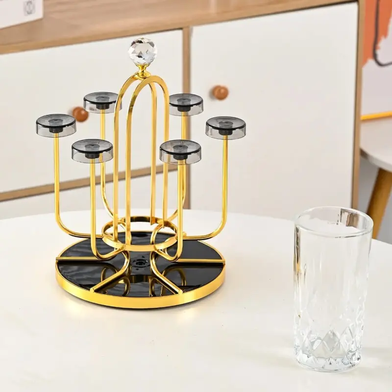 Luxury Rotating Glass Stand with Crystal Knob (TNG)