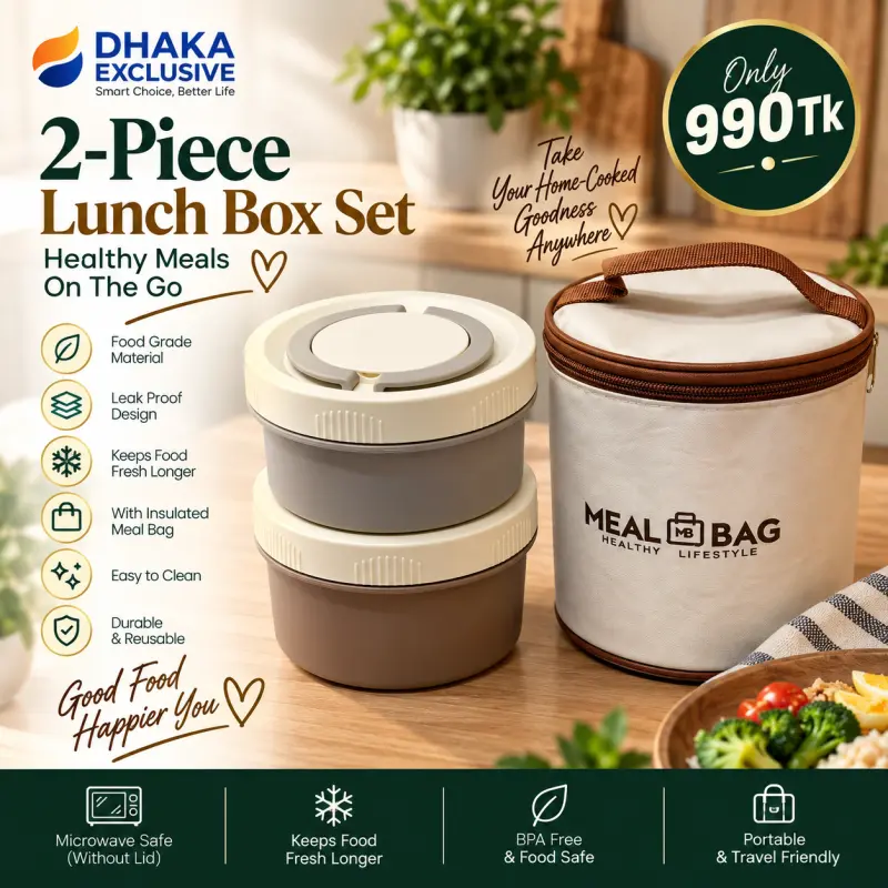 2pcs Premium Quality Airtight Lunch Box