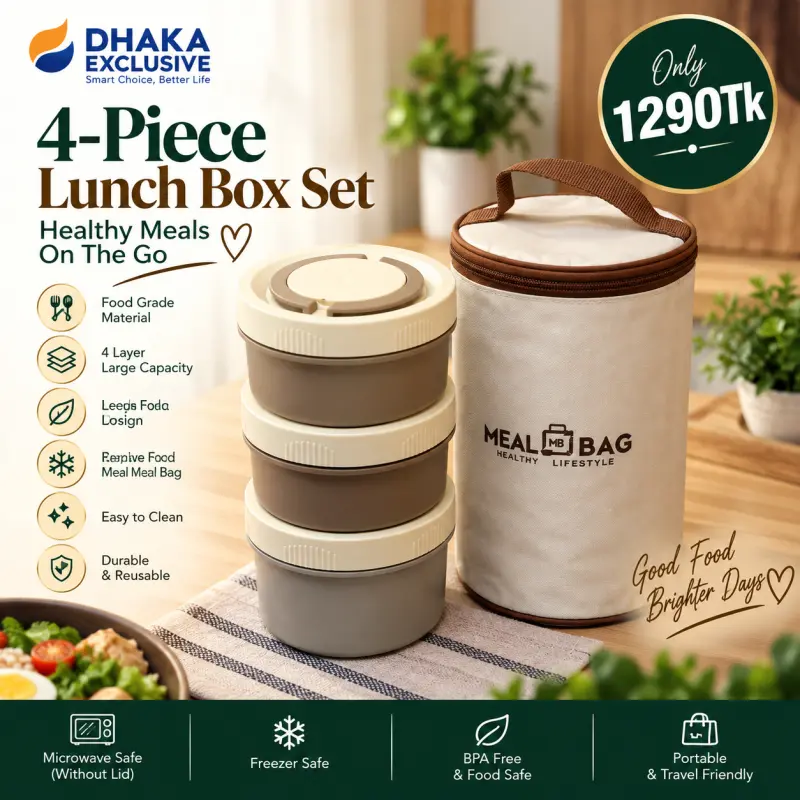 3Pcs Premium Quality Airtight Lunch Box
