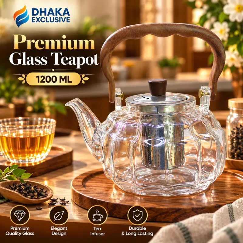 Premium Glass Teapot – 1200 ML