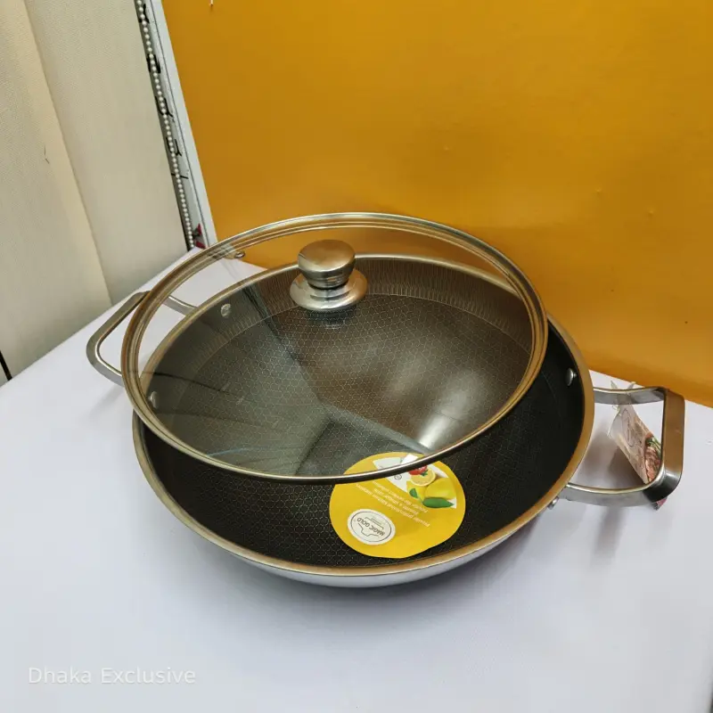 Stainless Steel 316 Deep Pan with Glass Lid