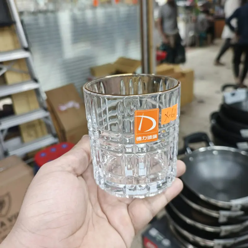 6pcs Golden Rim Premium Short Glass Set