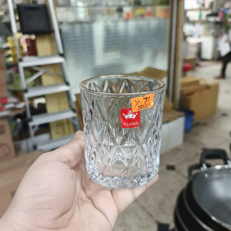 6pcs Golden Rim Premium Short Glass Set
