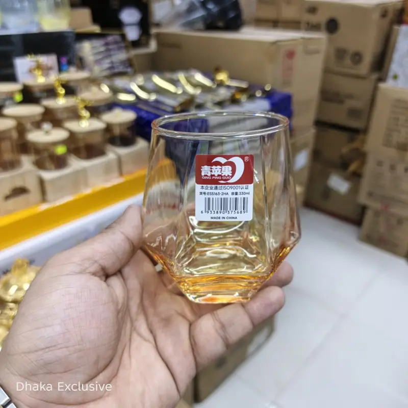 6pcs Short Coke Glass Set (Geometric Design)
