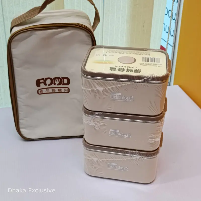 3pcs Square Shape Air-Tight Lunch Box