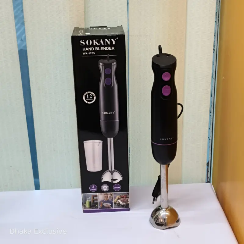 Sokany 2 in 1 Hand Blender With Mug ( Model : 1705 / 300 Watt )