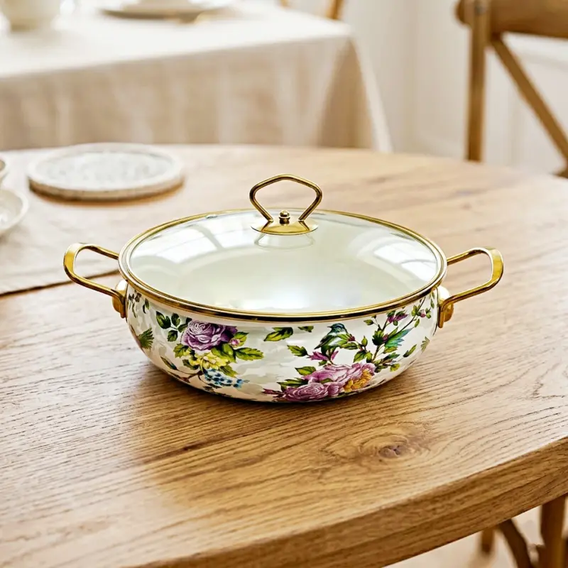 Enamel Multi Pan Casserole With Lid