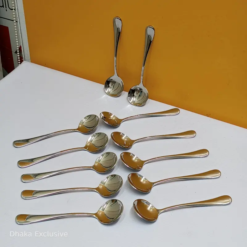 12 pcs Silver Soup Spoon Set Model : ( 1010 - 10 )