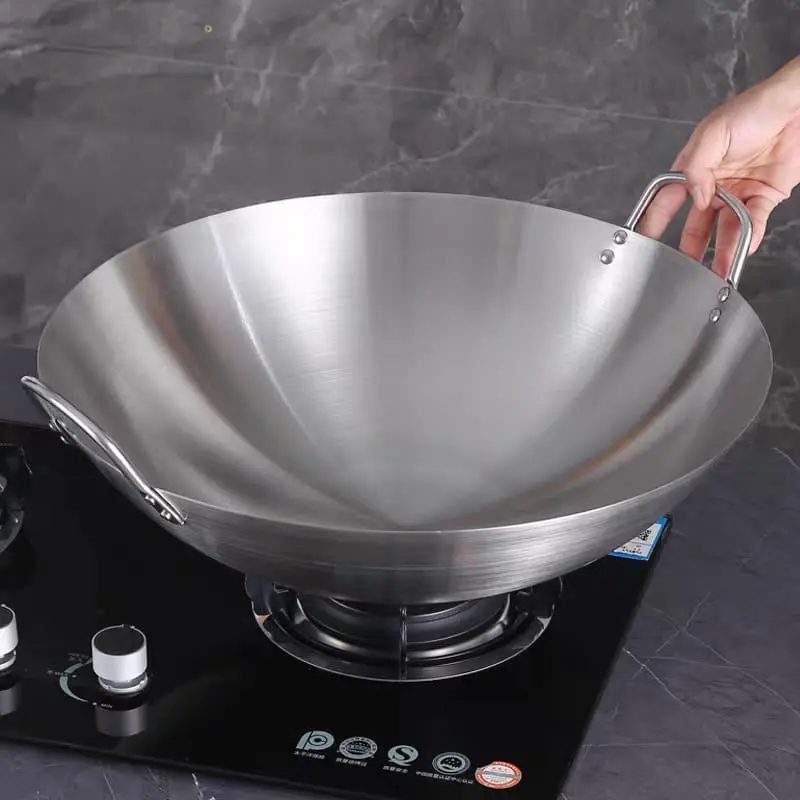 Premium Stainless Steel Wok Pan