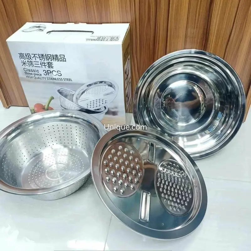 3-Piece Premium Multi-Functional Stainless Steel Kitchen Set