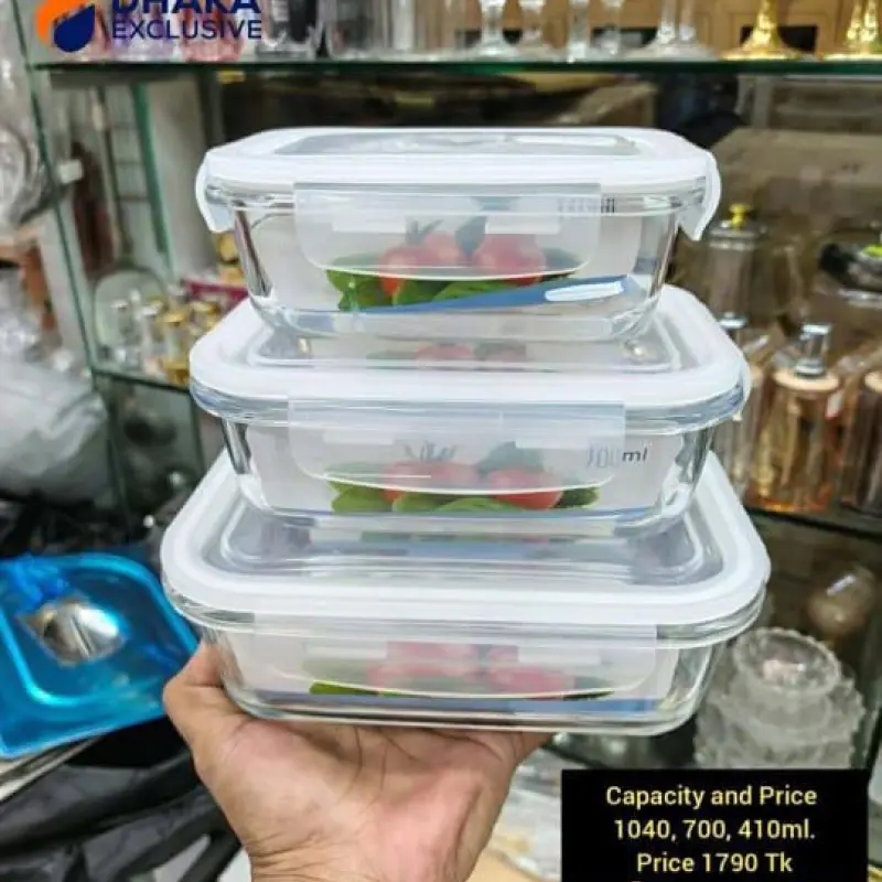 Borosilicate Glass Food Storage Container Set